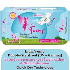 Fya's Fairy 290mm First Ever Double Sterilized Sanitary Pads For Women, Most Hygienic Sanitary Pad for Women with a Highly Absorbent Core