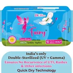 Fya's Fairy 350mm First Ever Double Sterilized Most Hygienic Sanitary Pads, Highly Absorbent Core